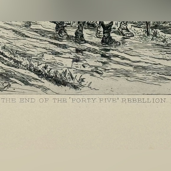 Original Etching “The End of the Forty Five Rebellion” by William Hole, 1882 - Picture 3 of 8